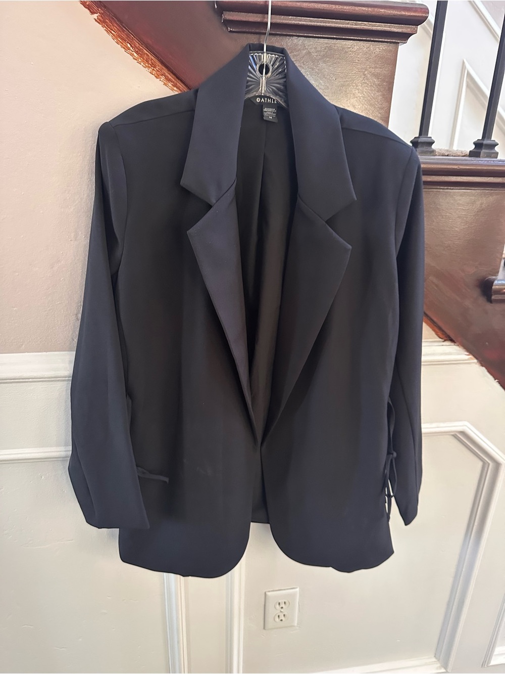 Athleta Black Open-Front Blazer Jacket